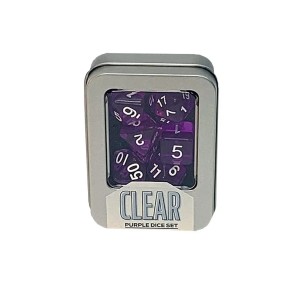 Kit de Dados: Clear Purple - Buró
